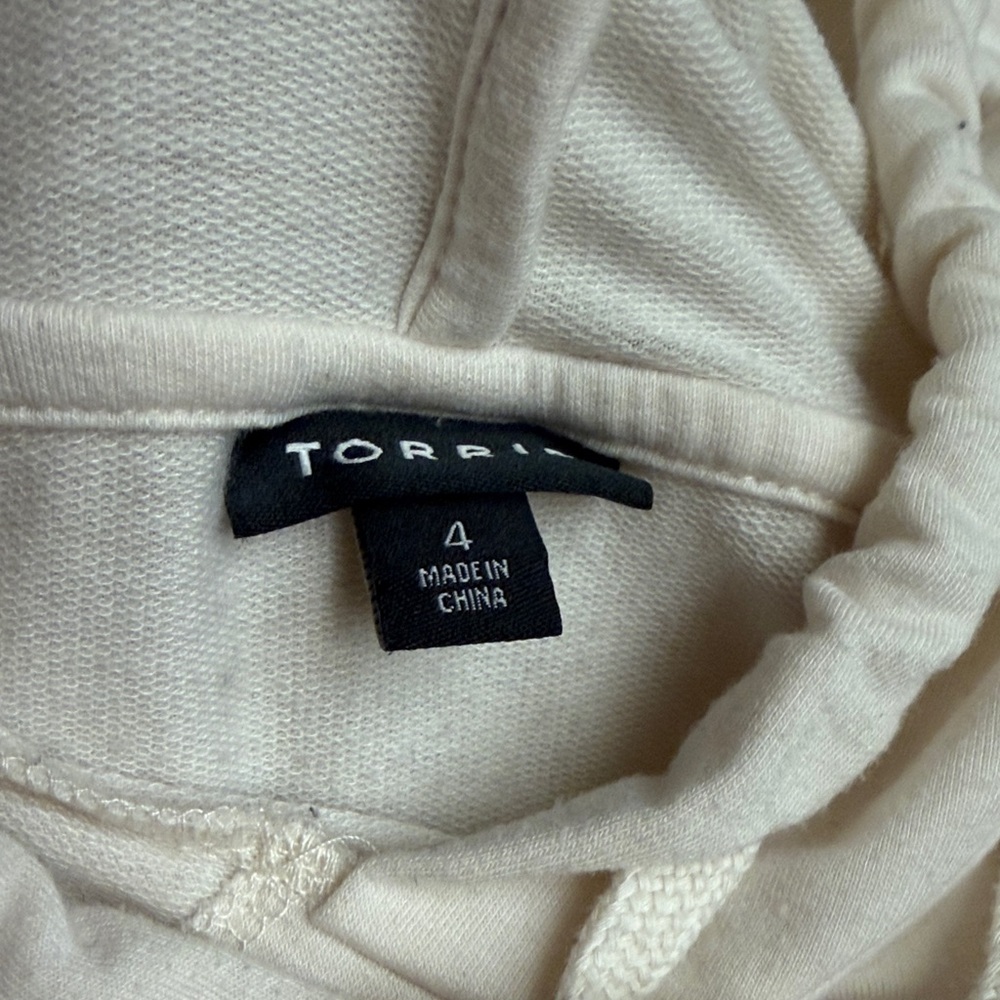 TORRID Pastel Striped Hooded Sweatshirt - Pink, Yellow, Blue, Cream 4X - Picture 2 of 3